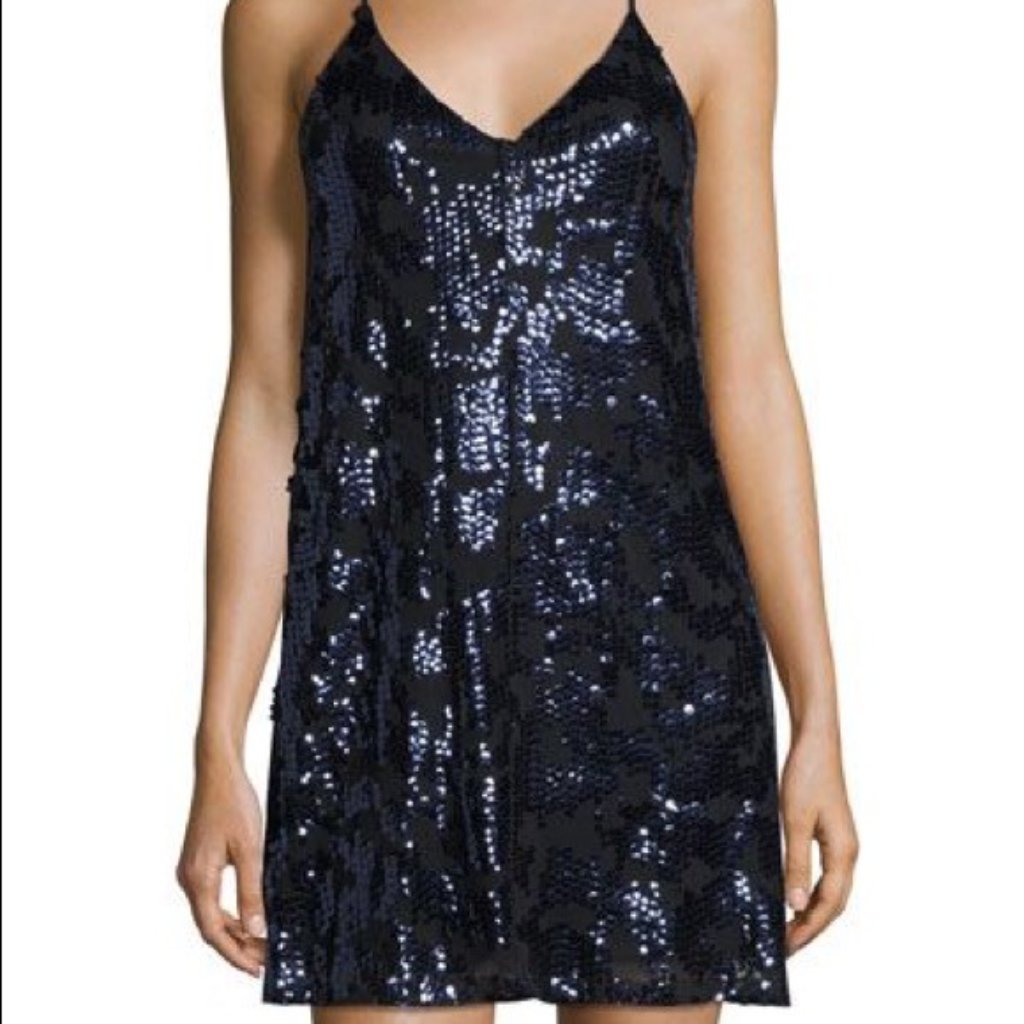 Romeo & Juliet Couture Black Sequin Holiday New Year's Dress